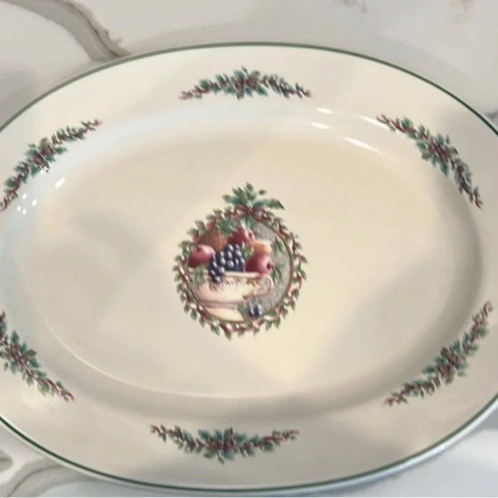 Vintage Pfaltzgraff “ Holly Joy “ platter, plate Christmas in July !
